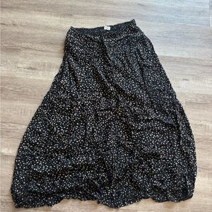 Black and Pattern Dot Skirt